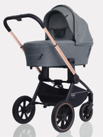 Коляска детская MOWBaby "ZOOM"PU (3в1) RA087 Silver Grey