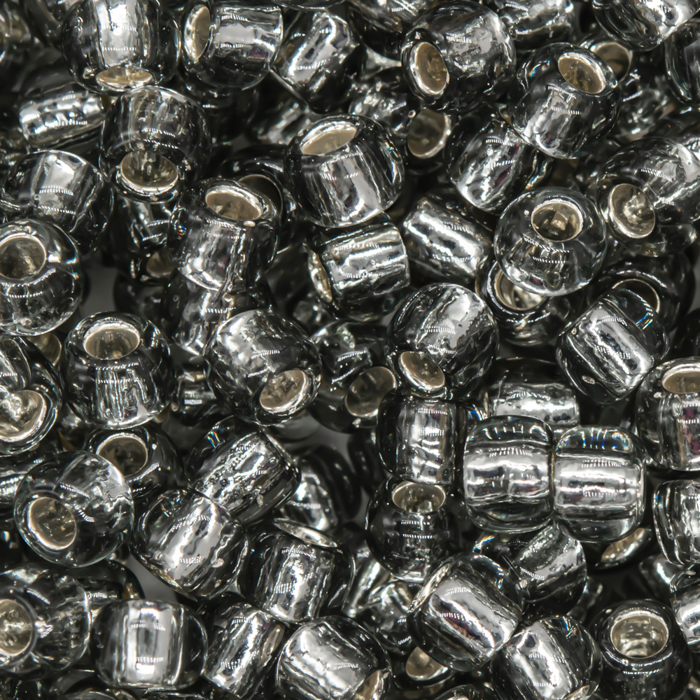 Японский бисер TOHO Round 6/0 (№29), с внутренним серебрением, прозрачный