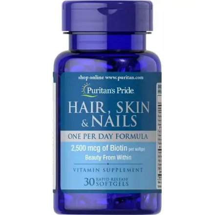 Puritan's Pride Hair, Skin, Nails - 30 гелевых капсул