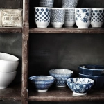 Набор мисок IKEA ENTUSIASM (ЕНТУСИАСМ), Синий, Белый, 12 см, 4 шт