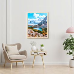 Rəqəmlərlə rəngləmə \ Картина по номерам (40х50) СКАЛИСТЫЕ ГОРЫ