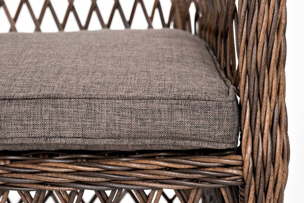 "Эспрессо-80 L" обеденная группа плетеная, цвет коричневый