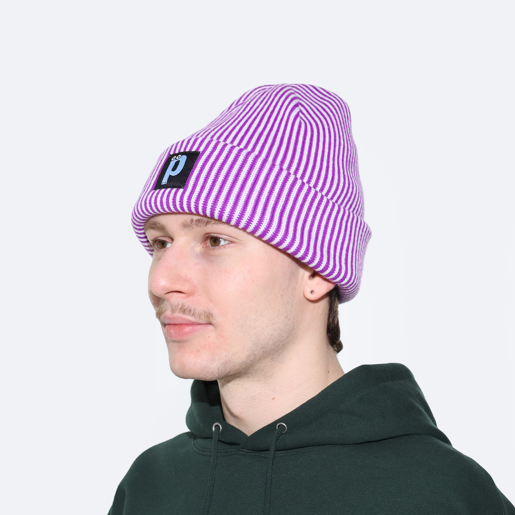 Шапка Postaments Stripes (violet/white) артикул: - купить в магазине Дайс