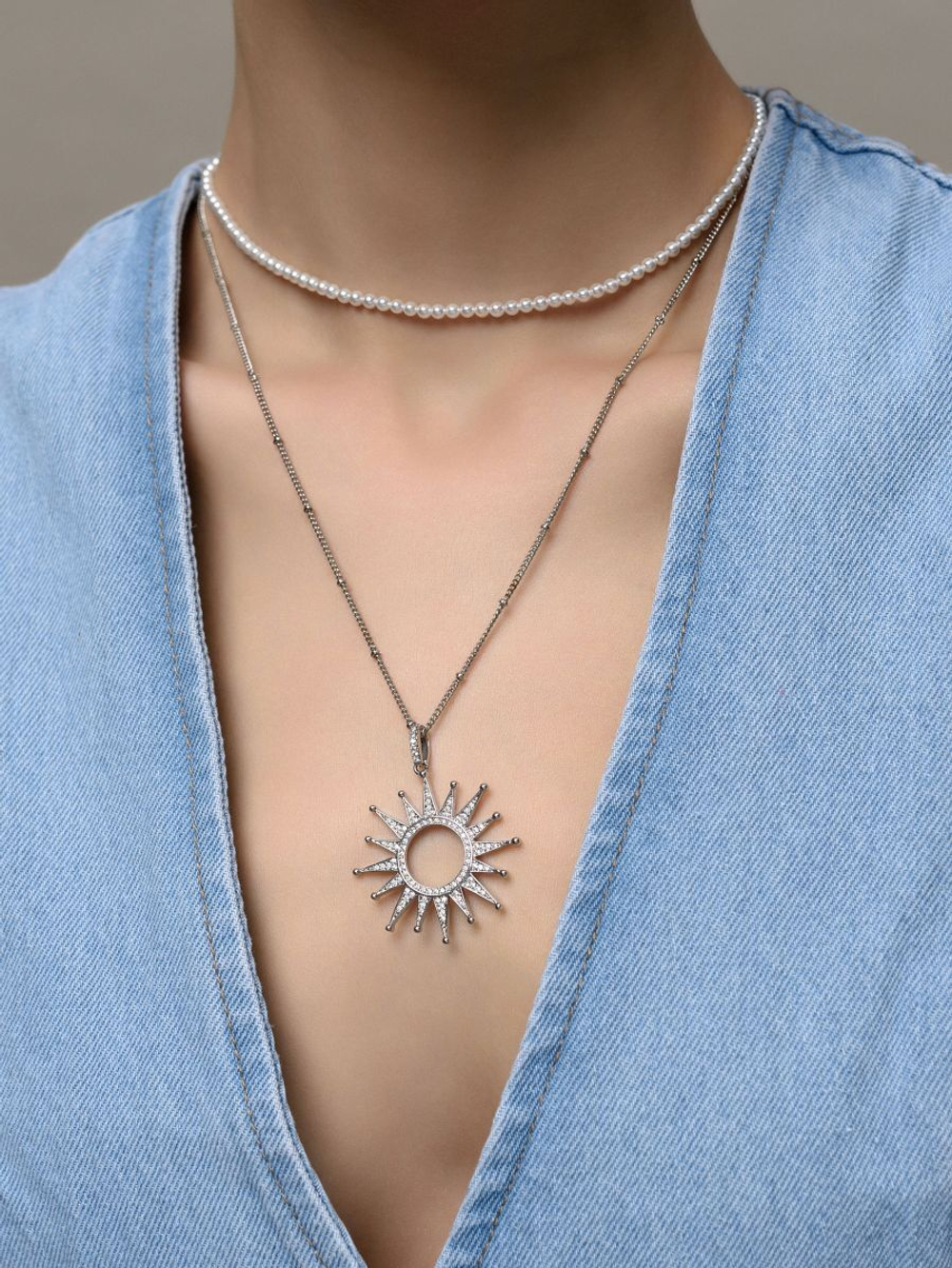 Колье "Sun" Silver