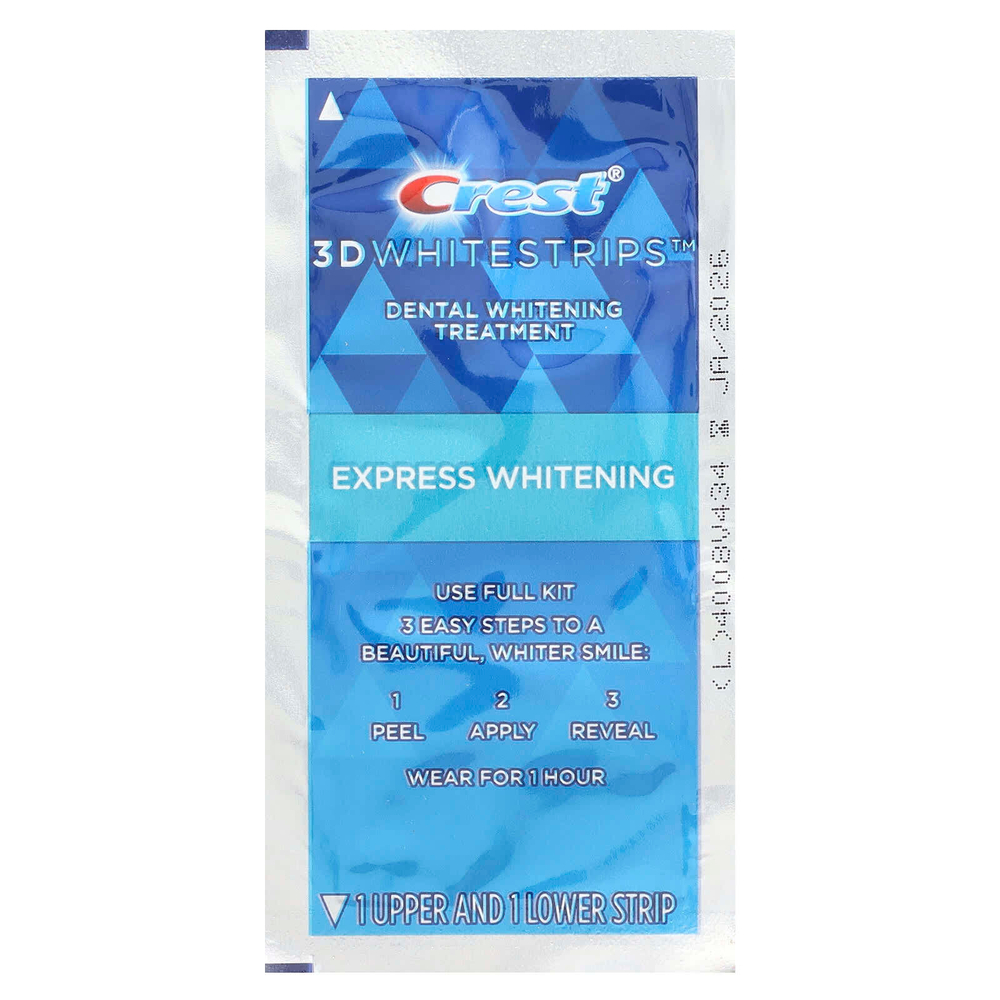 Crest, 3D Whitestrips™, набор для отбеливания зубов, экспресс-действие за 1 час, 20 полосок