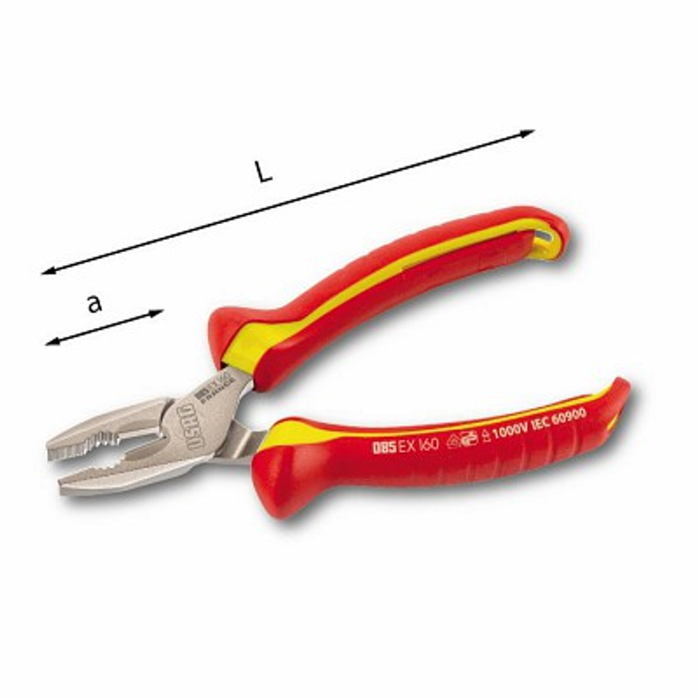 085 EX Пассатижи изолированные 1000 В, 160мм, USAG (Италия)