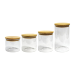 Контейнер с крышкой для сыпучих продуктов Nässla (1200ml.), контейнер-стекло, крышка-бамбук