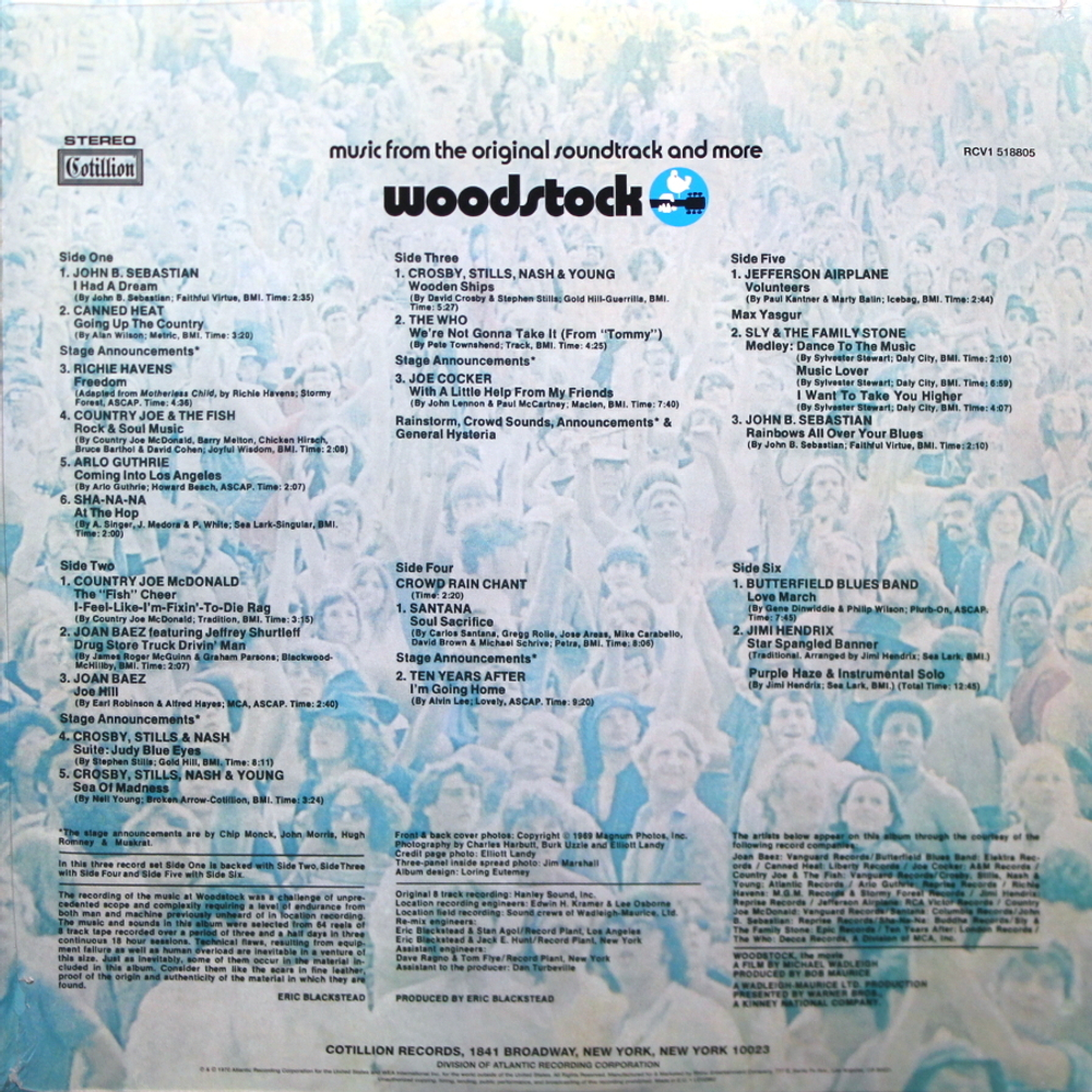 Сборник / Woodstock: Music From The Original Soundtrack And More (Coloured Vinyl)(3LP)
