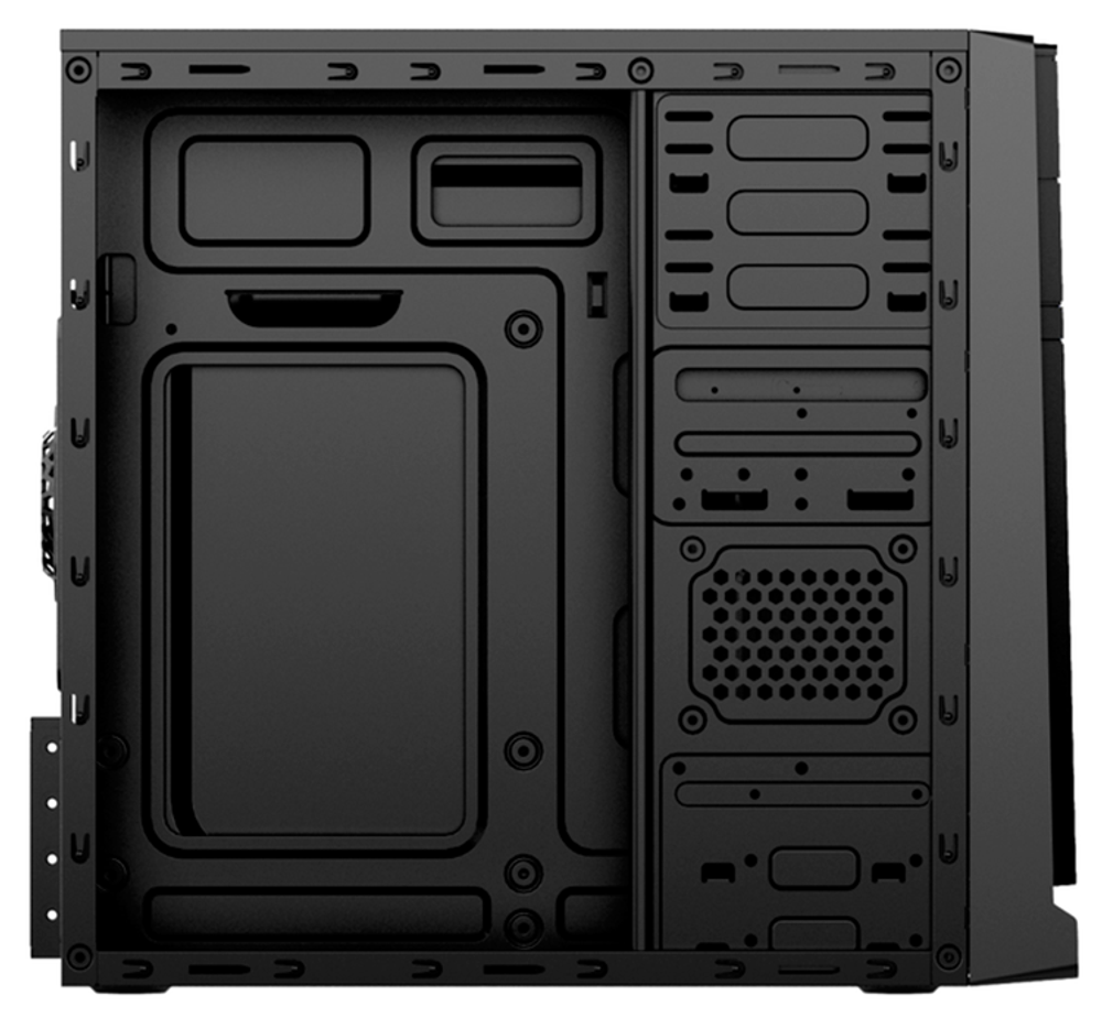 Корпус BaseTech M3303, Без БП, mATX, чёрный, 2xUSB3 (BT-M3303-B)
