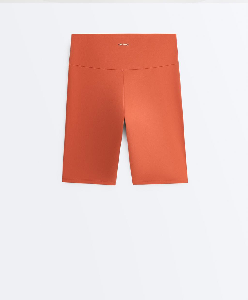 OYSHO Легинсы-велосипедки Comfortlux с высокой посадкой длиной 20 см, терракотовый