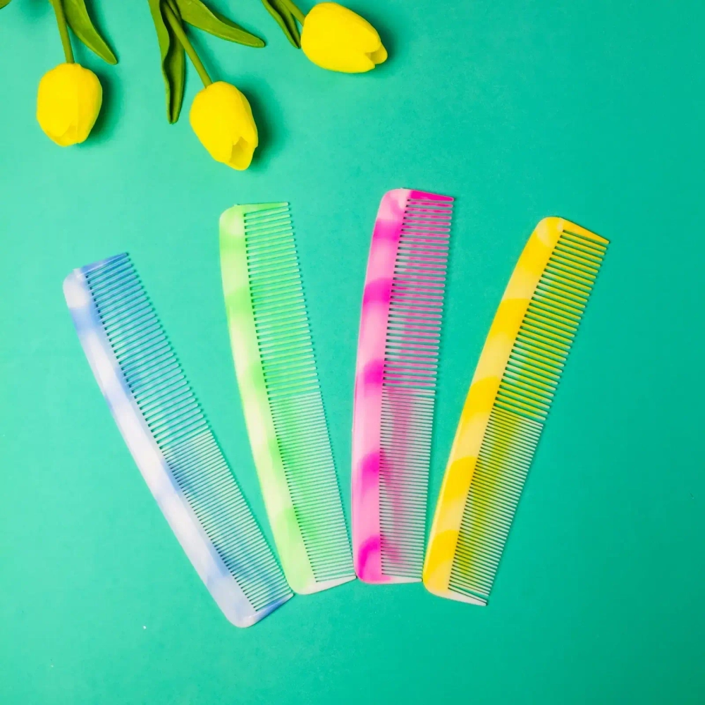 Расческа комбинированная «Дорожная», микс 4 цвета, 4,5*21,8см