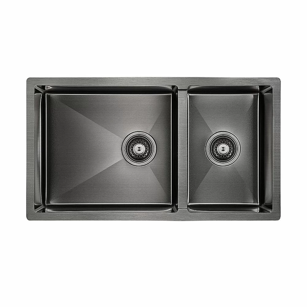 Мойка кухонная Paulmark AXEL PM227844-GM вороненая сталь