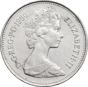 5 новых пенсов 1980 Великобритания