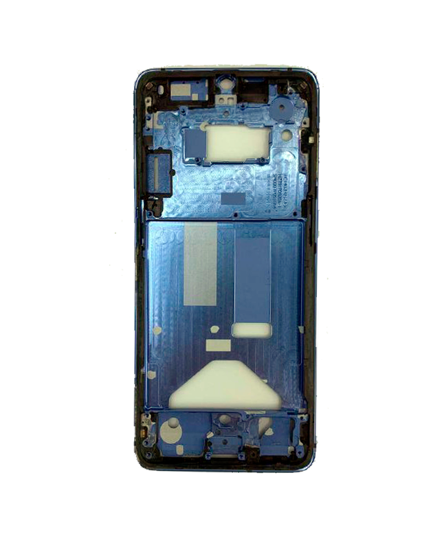 Средняя часть корпуса (рамка) для OnePlus 7T синяя (Glacier Blue)