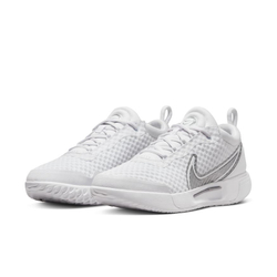 Женские Кроссовки теннисные Nike Zoom Court Pro - white/metalic silver