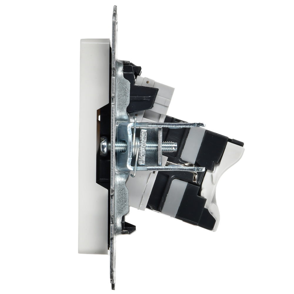BRITE Розетка двойная RJ11+RJ45 кат.5E РК/Т12-БрБ белый IEK
