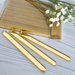 Палочки акриловые для эскимо 11 см, 50 шт (золотые)