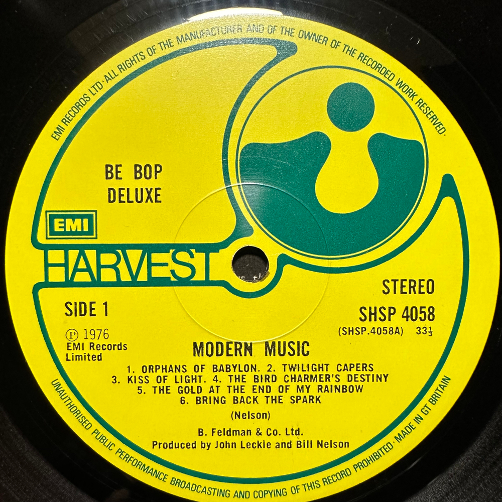 Be Bop Deluxe- Modern Music (Англия 1976г.)