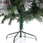 Ёлка «Царица леса» 180 см,ПВХ+леска, с белым напылением+шишки (698 веток) (SZ1017-180)