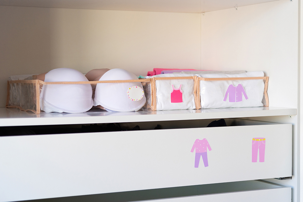 Органайзер прозрачный 40х15х10 см, 8 ячеек, Бежевый