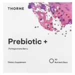 Thorne, Prebiotic+, пребиотики, гранат и ягоды, 30 растворимых дисков с питательными веществами