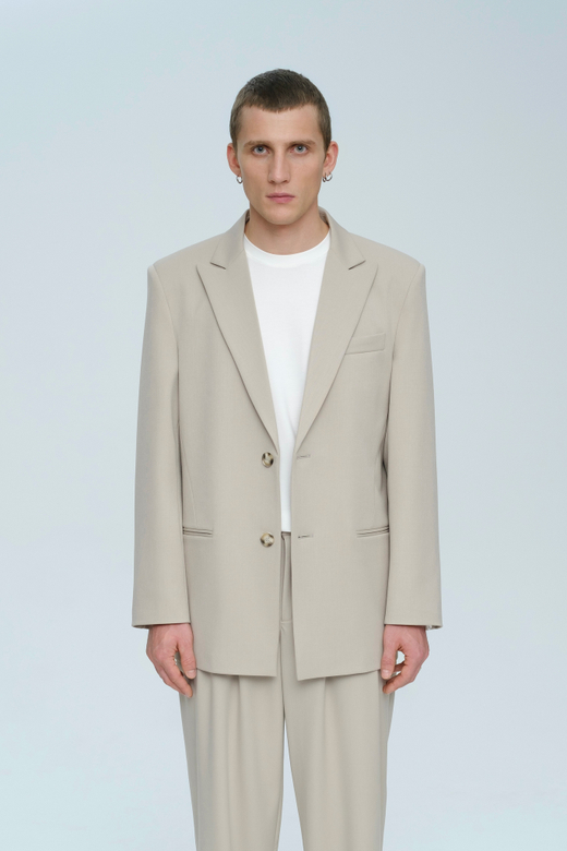 Пиджак однобортный | grey-beige