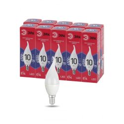 Лампочка светодиодная ЭРА RED LINE LED BXS-10W-865-E14 R E14 / Е14 10Вт свеча на ветру холодный дневной свет