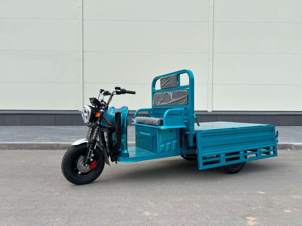 Грузовой электрический трицикл IKINGI CARGO PRO Q05 2000W (60V/45Ah) - Бирюзовый фото №6