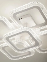 Люстра потолочная светодиодная с пультом ДУ Rivoli Nikki 6112-105 белая 80 Вт LED 2800К - 6200К, светильник на кухню, в детскую, в спальню