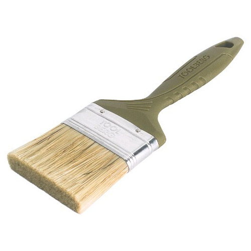 Кисть плоская Микс  - СТАНДАРТ  63мм / смесь.щет, Пласт.руч. TOOLBERG  (Лакра) 0111224