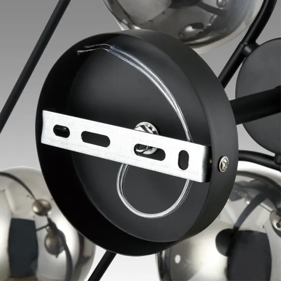 8060/6C COMFI LN24 черный/дымчатый металл/стекло Люстра потолочная E27 6*60W 220V CAMILIE