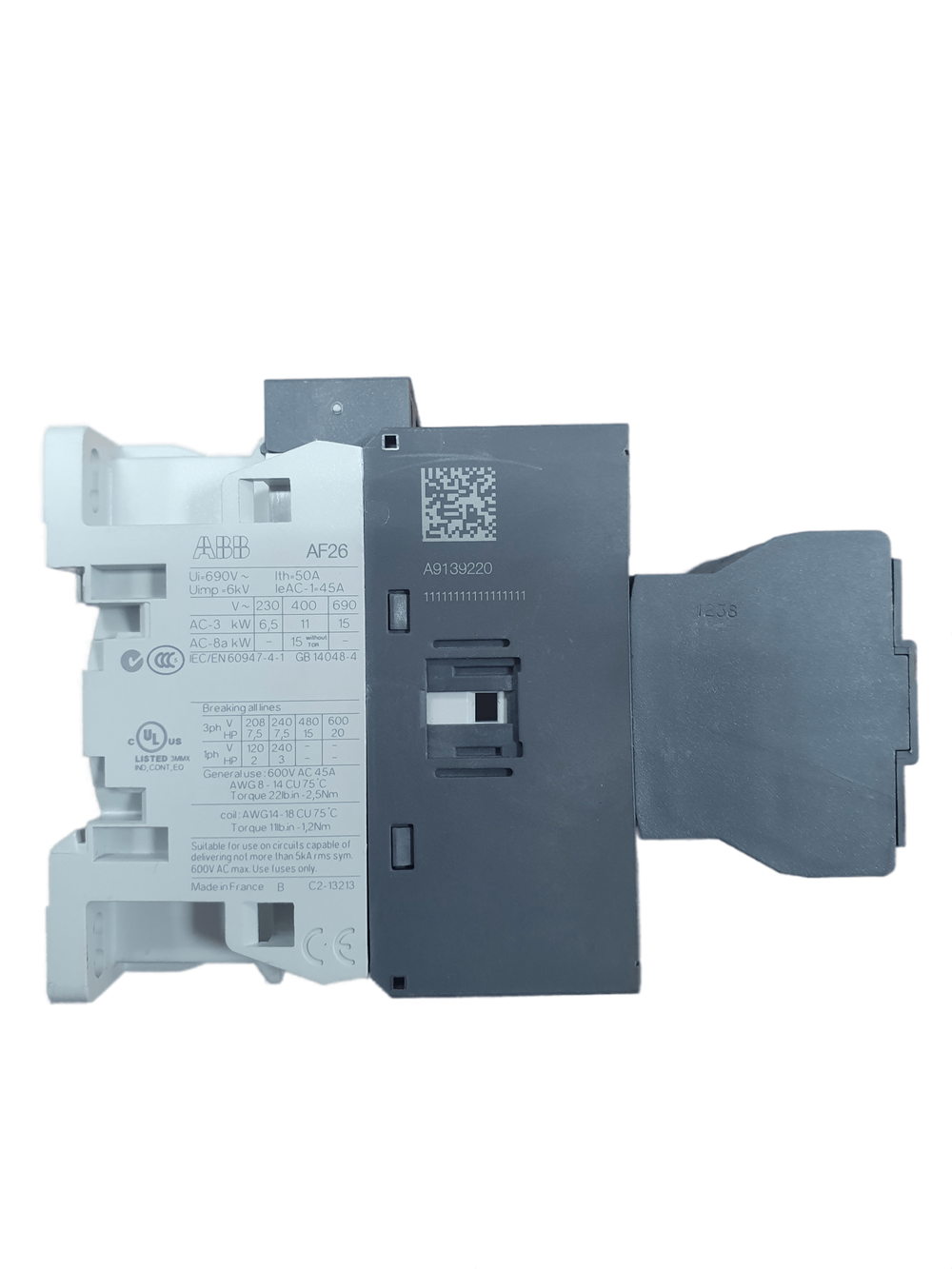 Контактор (магнитный пускатель) ABB AF26-30-00-13, катушка 100-250B AC/DC 11кВт 26А