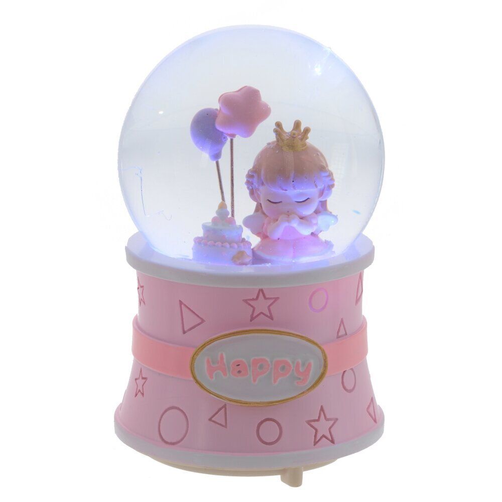 GAEM Фигурка декоративная "Ангел" в стекл шаре (муз, подсвет, вьюга, 3xAAA н/п), D10 см, L10 W10 H16 см