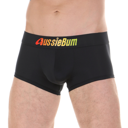 Мужские трусы боксеры черные AussieBum