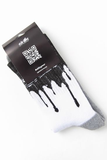 Носки SKILLS Нефть Махровые (Бело-Черный)
