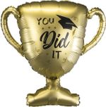 Шар (31''/79 см) Фигура, Кубок Выпускника, Золото, Сатин, 1 шт.