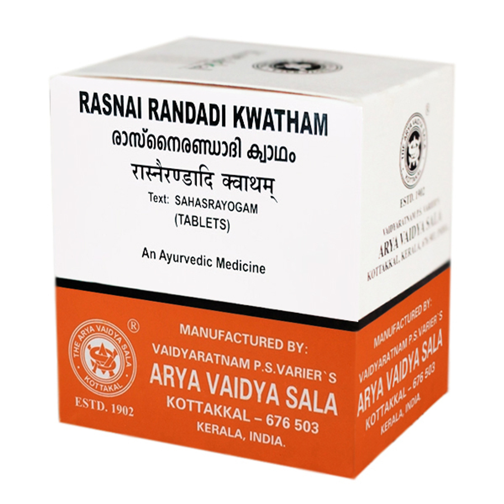 Раснаи Рандади Кватхам Арья Вадья Сала (Rasnairandadi Kwatham Arya Vaidya Sala), 100 таблеток
