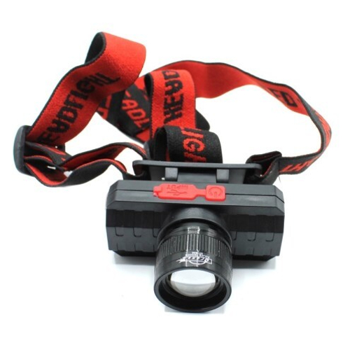 Фонарь налобный LED аккумуляторный 3 режима линза с фокусом (KPR)