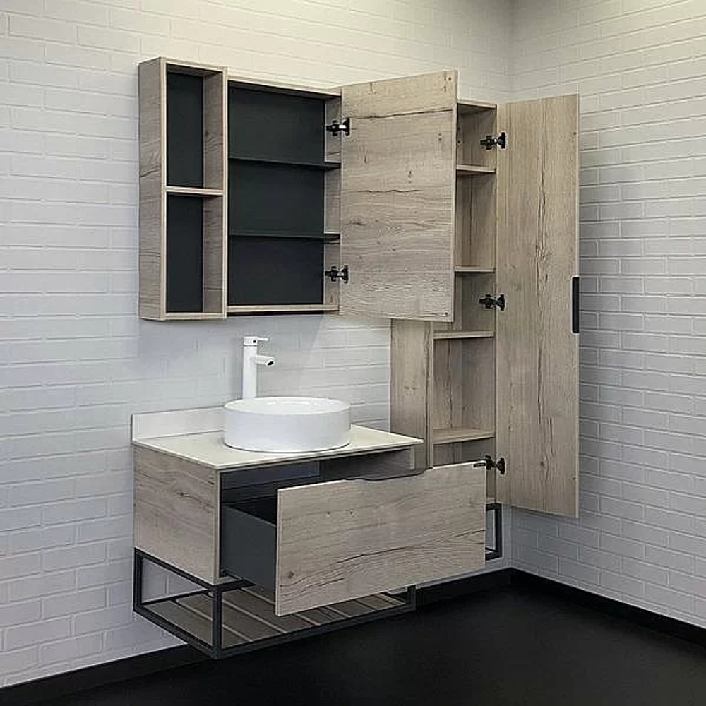 Тумба с раковиной Comforty Порто 00-00009321 75 дуб дымчатый