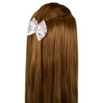 Бант для волос НАБОР 2 шт. и 1 шт., 10х8 см, на заколке, белый, АССОРТИ, MONTE VITA, 457119