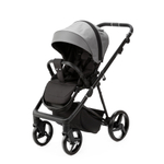 Детская универсальная коляска adamex Blanc 2 в 1 Deluxe BL-SA4 Серая экокожа