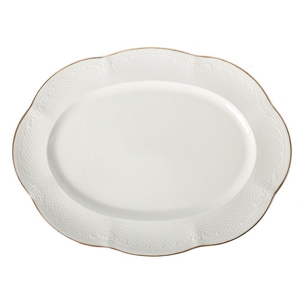 Блюдо овальное 30*22,5 см h2,8 см Gold Aristocrat Noble [1]