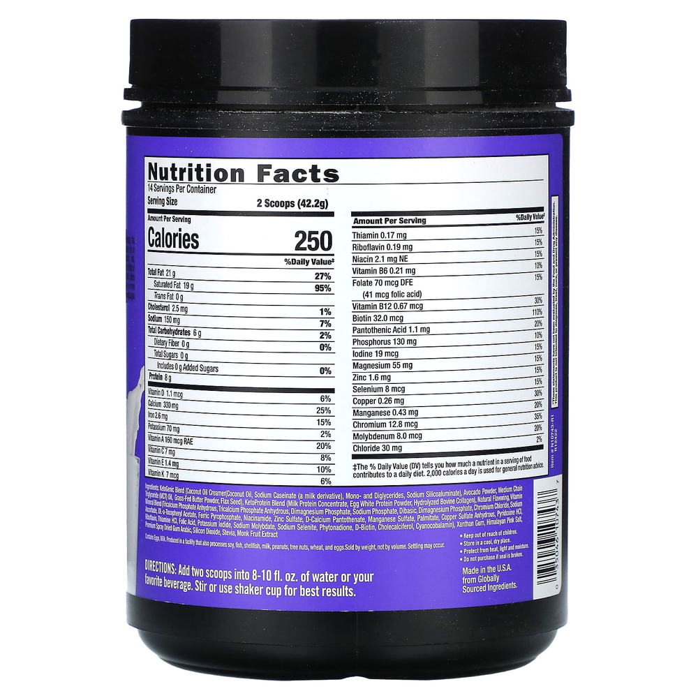 Keto Science, кетодиета, ванильный крем, 590,8 г (20,83 унции)