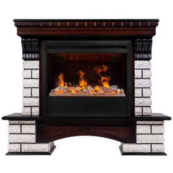Электрокамин RealFlame Country Rock 26 AO античный дуб с очагом 3D Helios 26 SBG