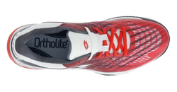 Мужские кроссовки теннисные Lotto Mirage 100 Clay - red poppy/all white/asphalt