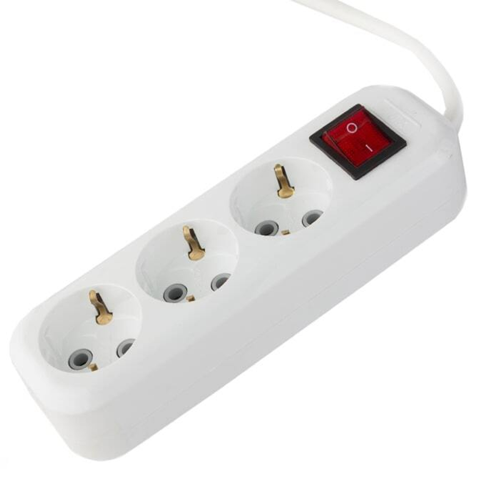 Удлинитель SPARK LUX 320, 3 гнезда 8 м, с заземлением,выключатель