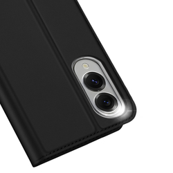 Чехол книжка из PU кожи черного цвета от Dux Ducis для смартфона Samsung Galaxy S25 Edge, серия Skin Pro Series Case