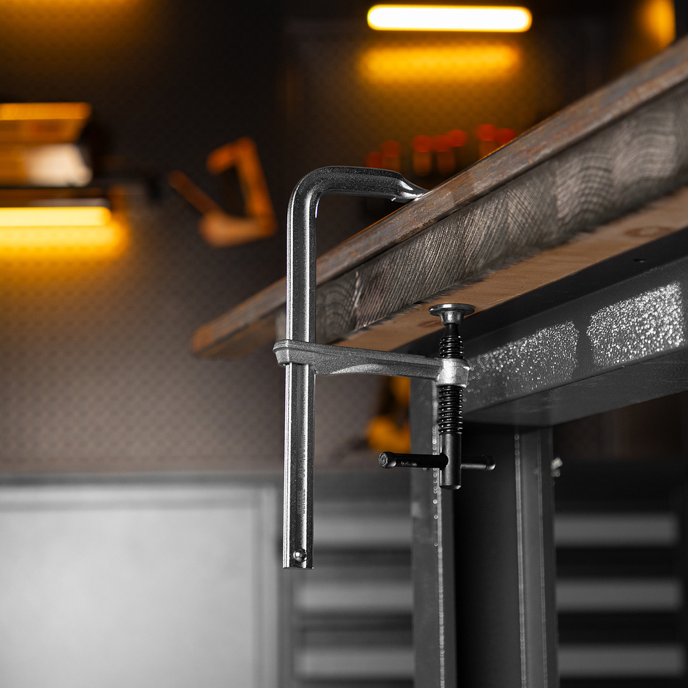 Струбцина F-образная, 80x150мм, кованая Denzel