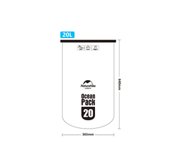 Гермомешок Naturehike Ocean Pack 20 л. (зелёный)
