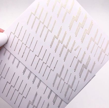 Наклейки металлизированные Молния, золото